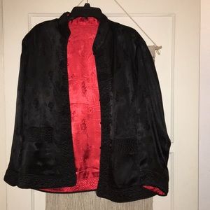 Reversible Black and Red Asian Jacket
